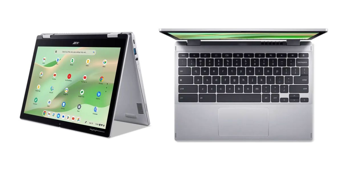 Image showing a renders of Acer's Chromebook Spin 312 laptop.