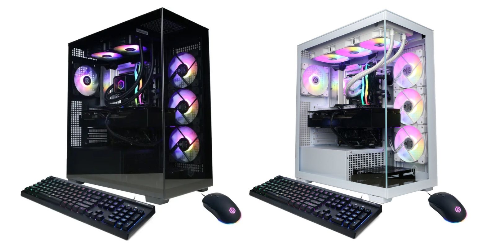 Image showing renders of CyberPowerPC RTX 50-series desktops.