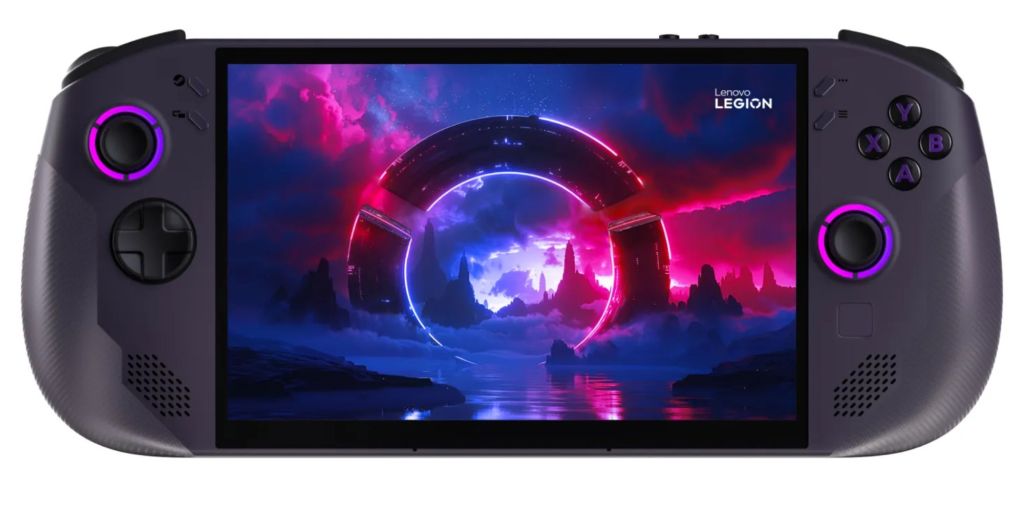 Image showing a render of Legion Go S handheld in black.