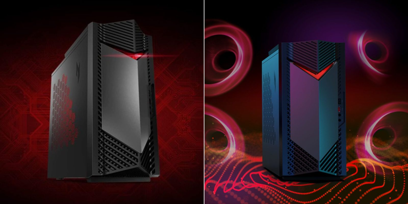 Image showing renders of Acer Nitro 50 gaming desktop PC.