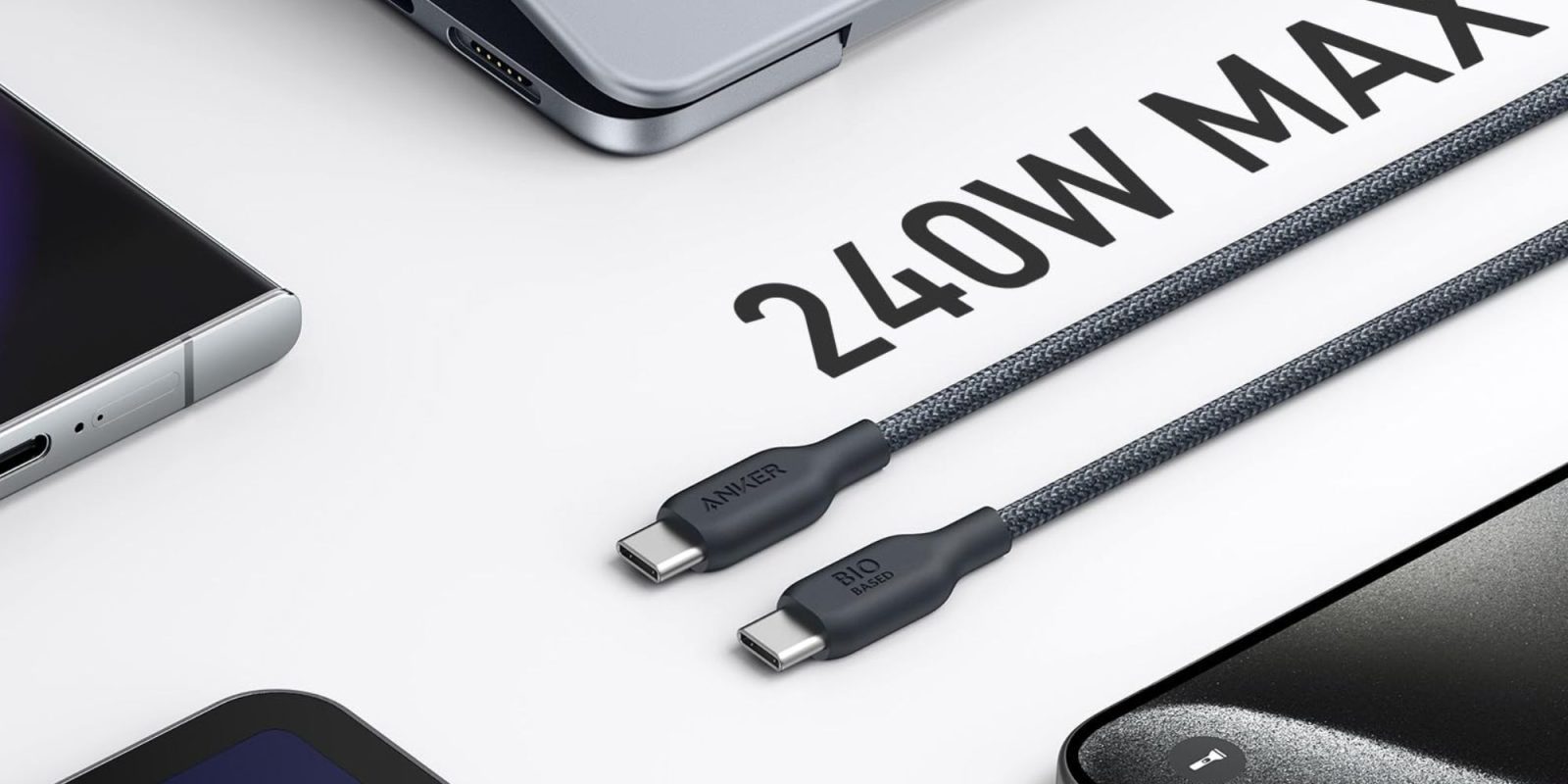 Image showing Anker's 240W USB-C bio-braided cable.