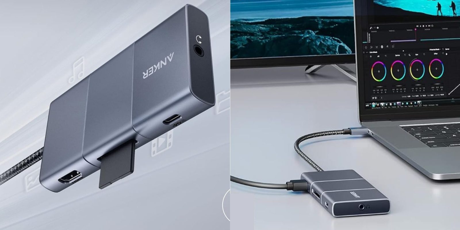 Image showing renders of Anker's 6-in-1 USB-C hub.