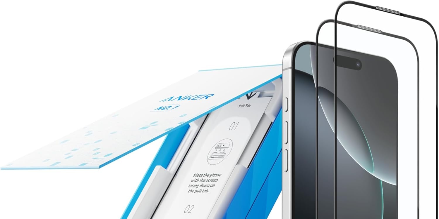 Anker Corning Glass Film screen protector iPhone 16