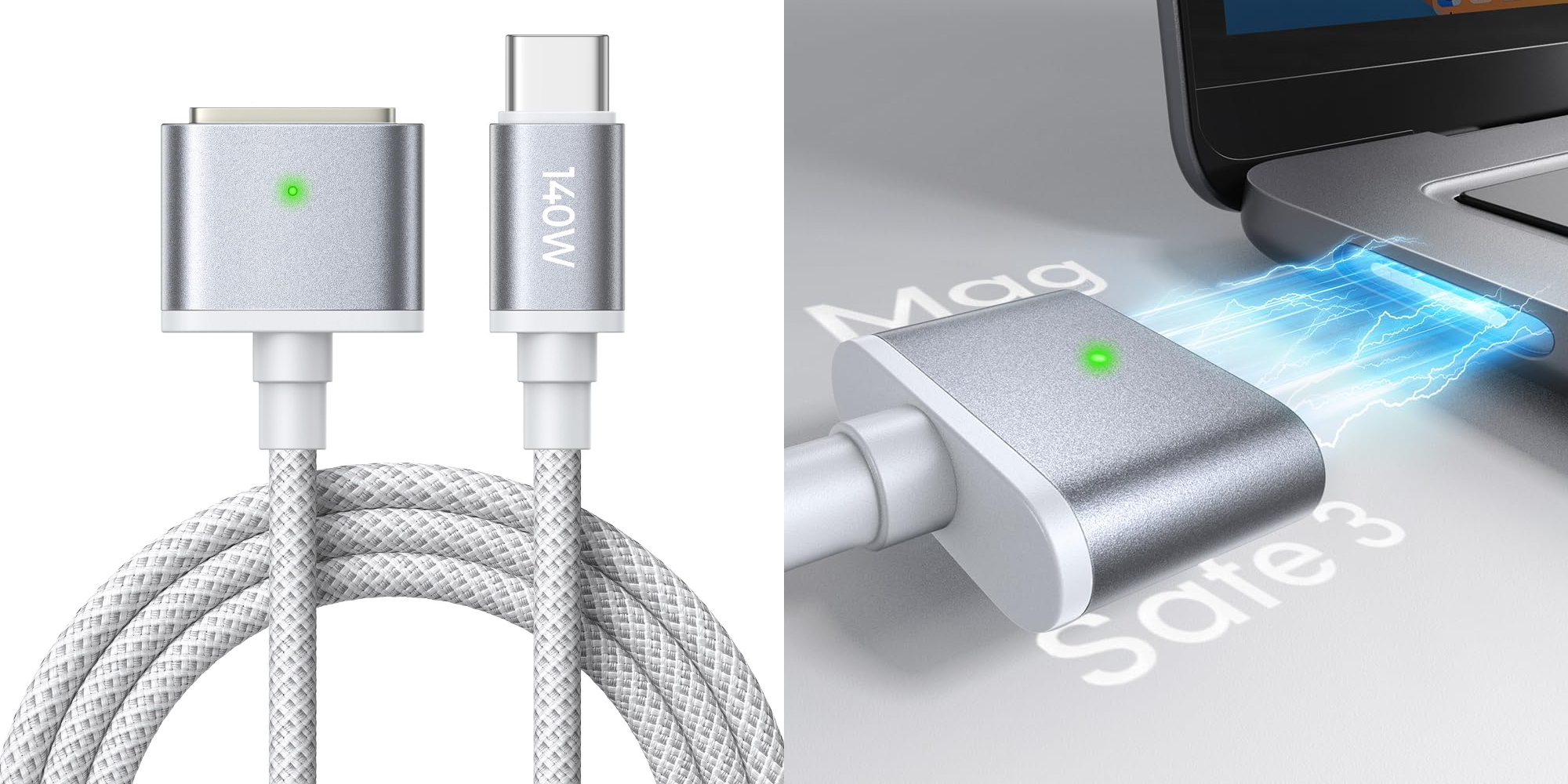 This braided 140W USB-C to MagSafe 3 cable costs 59% less than Apple's ...
