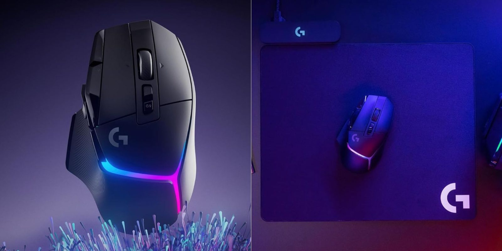 Image showing a render of Logitech's G502 X Plus gaming mouse in black.