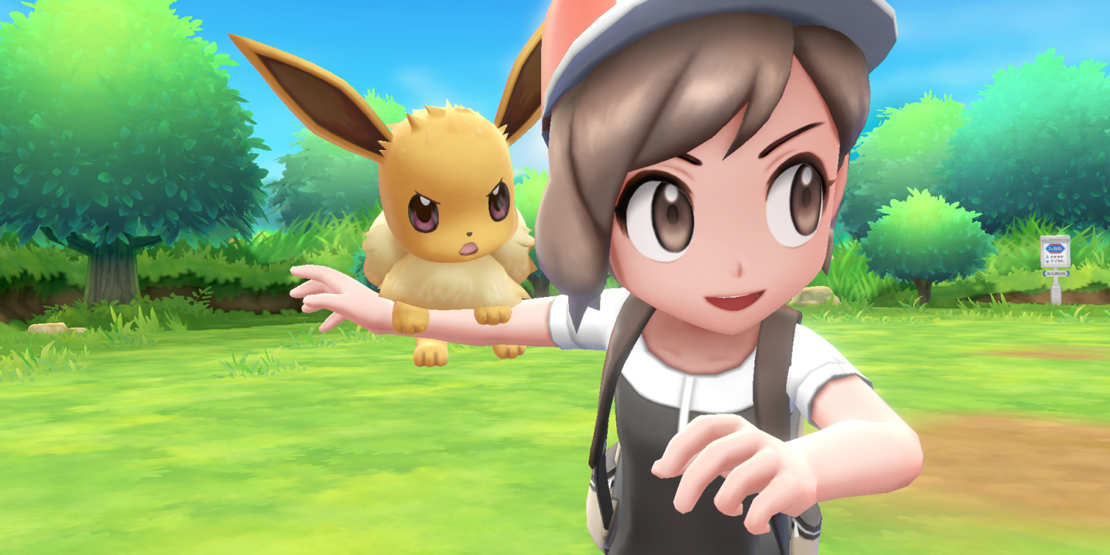 A cartoon character with a cartoon animal