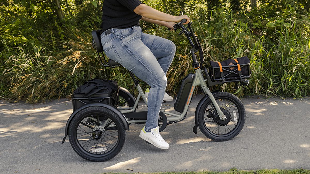 A person on a tricycle