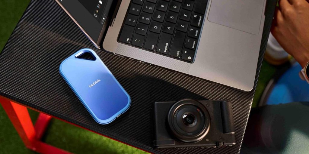 Image showing SanDisk's Creator Pro SSD in blue.