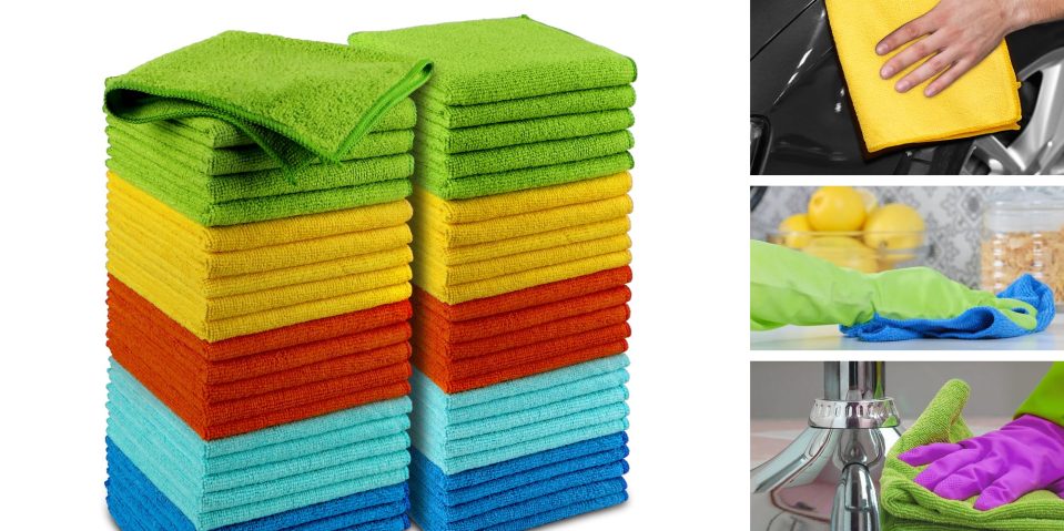 A stack of colorful towels