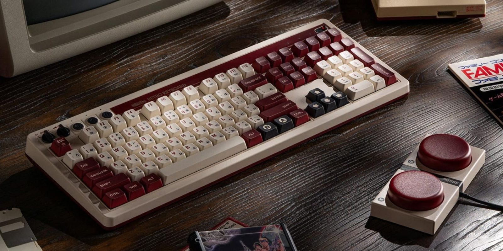 Image showing a render of 8BitDo's Retro 108 Mechanical Keyboard.