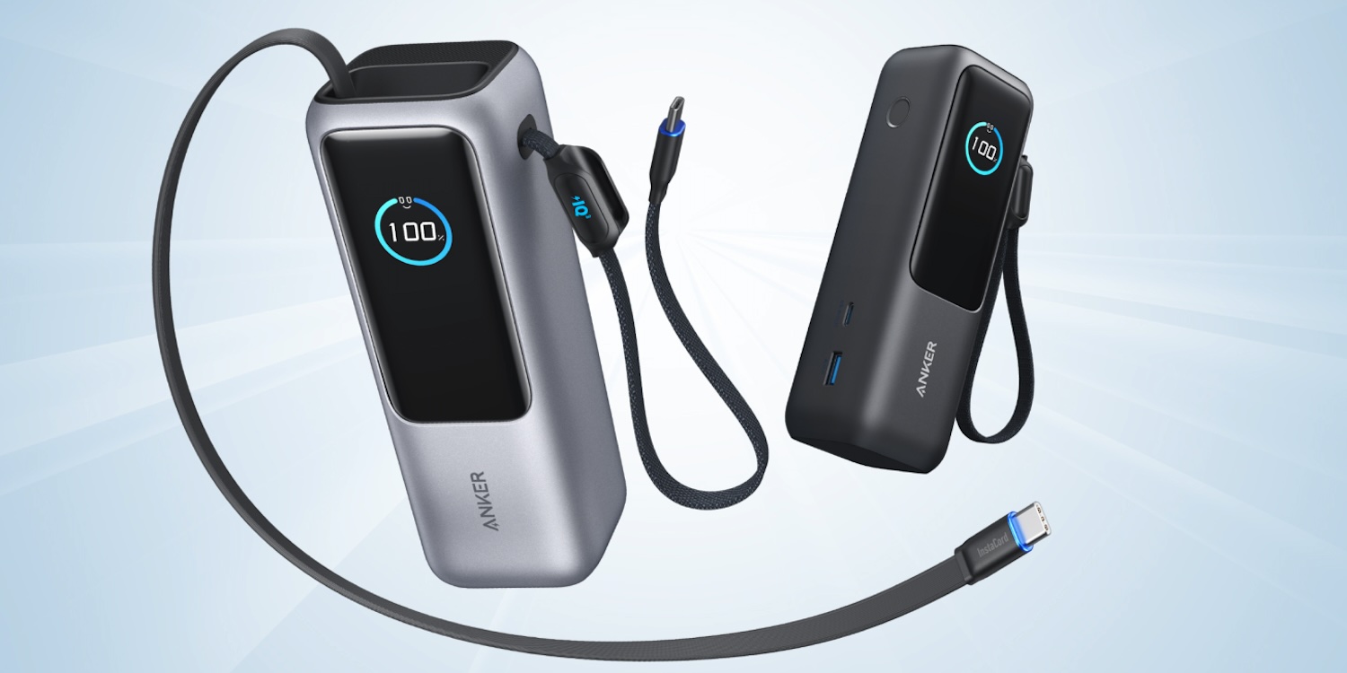 Anker's new display-equipped 25,000mAh power bank with dual  retractable/built-in USB-C cables still down at $90 low