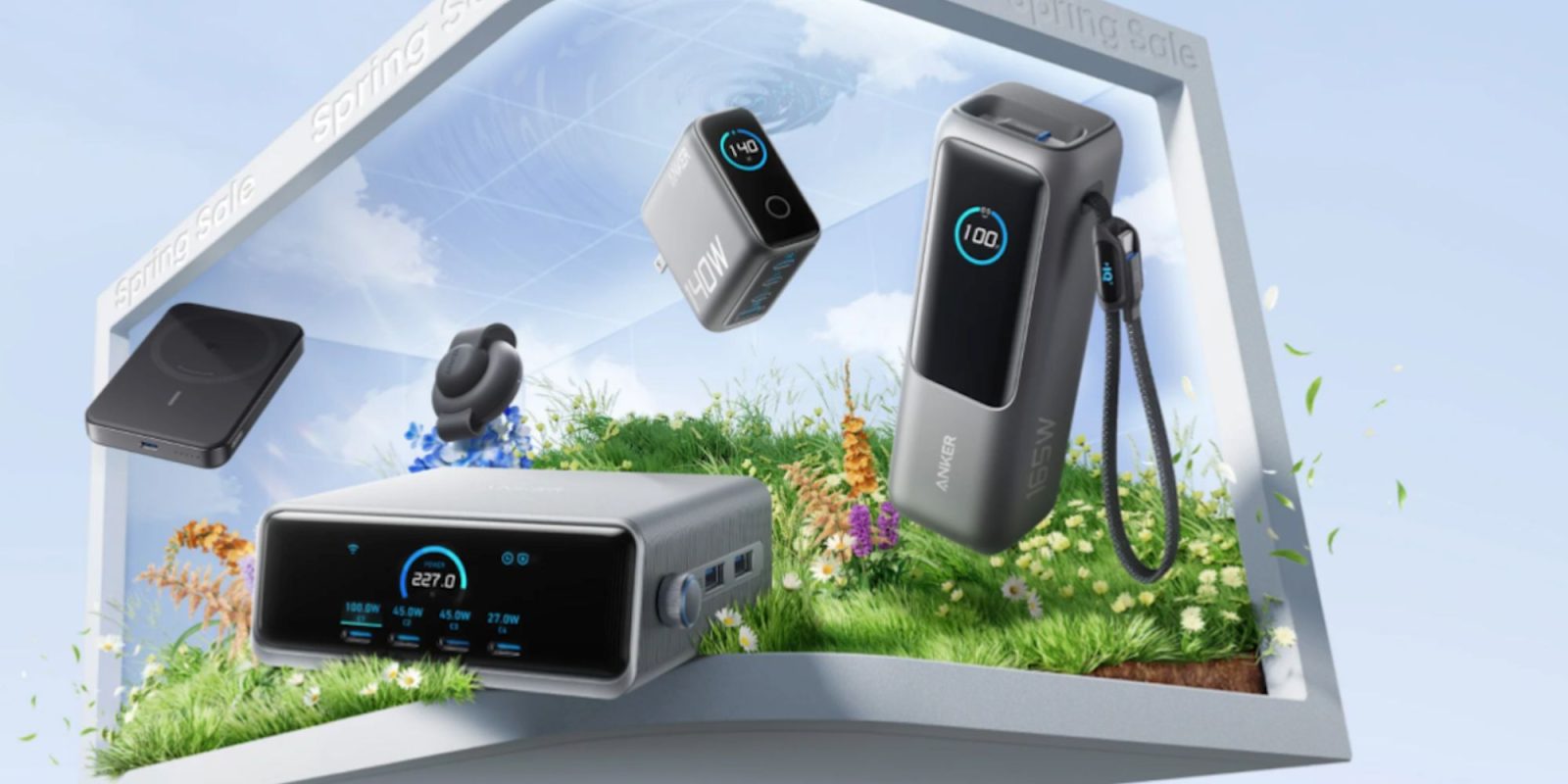 An illustration image highlighting Anker's Spring sale.