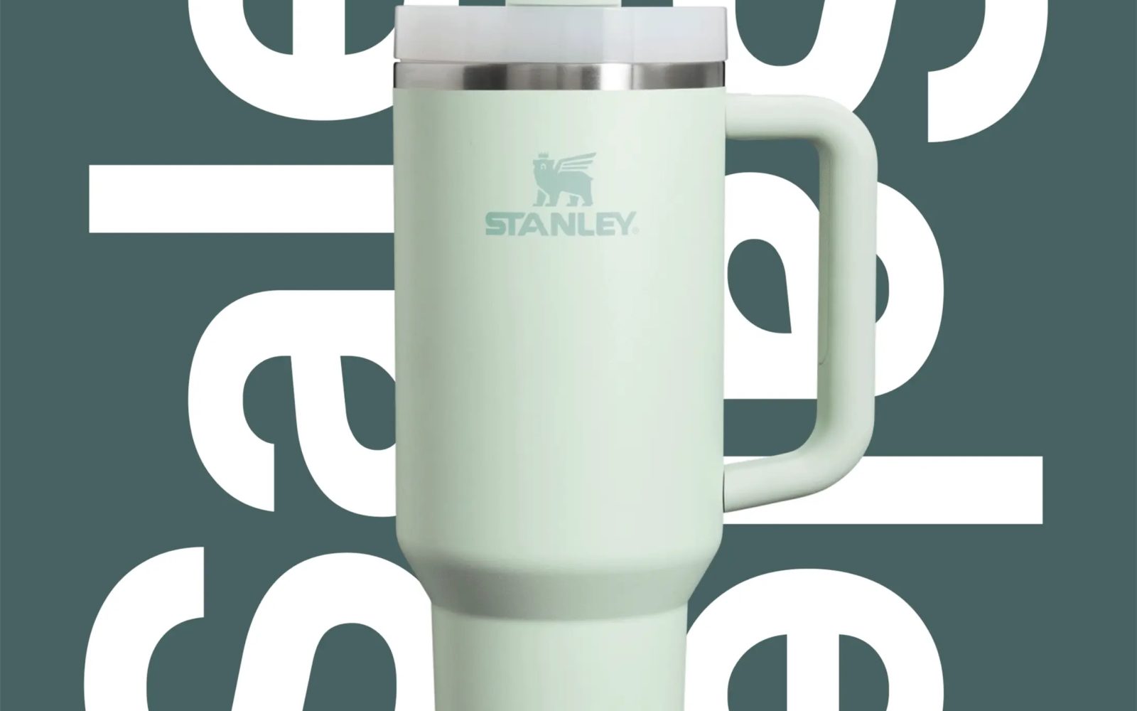 A white and grey mug with a handle