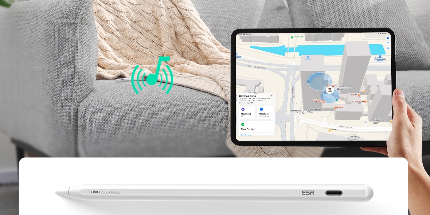 Geo iPad Pencil with built-in Apple Find My