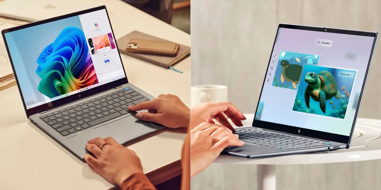 Image showing renders of HP's OmniBook X Copilot+ PC.