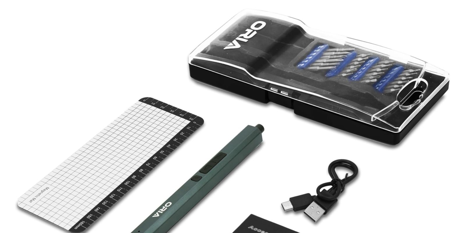 A set of electronics on a white background