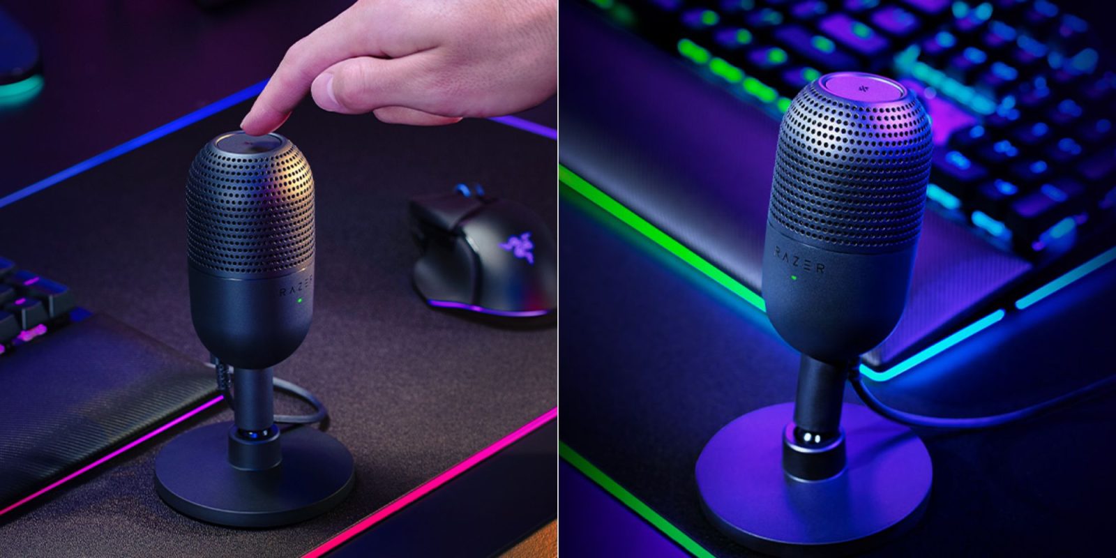 Image showing renders of Razer's Seiren V3 Mini microphone.