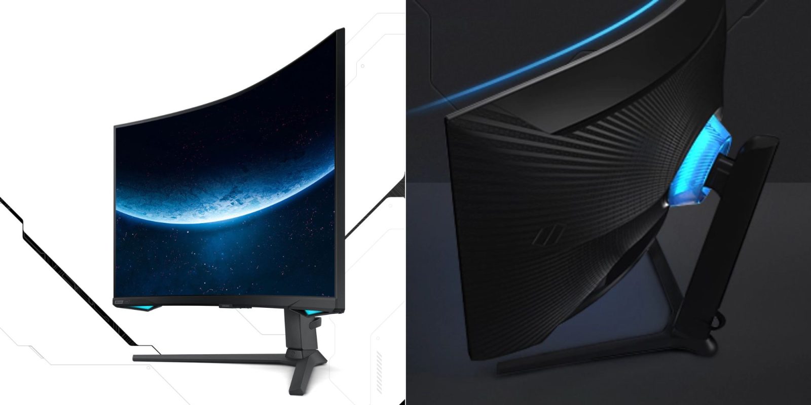 Image showing renders of Samsung's Odyssey Neo G7 gaming monitor.