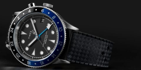 Image showing Timex's 39mm Waterbury GMT watch.