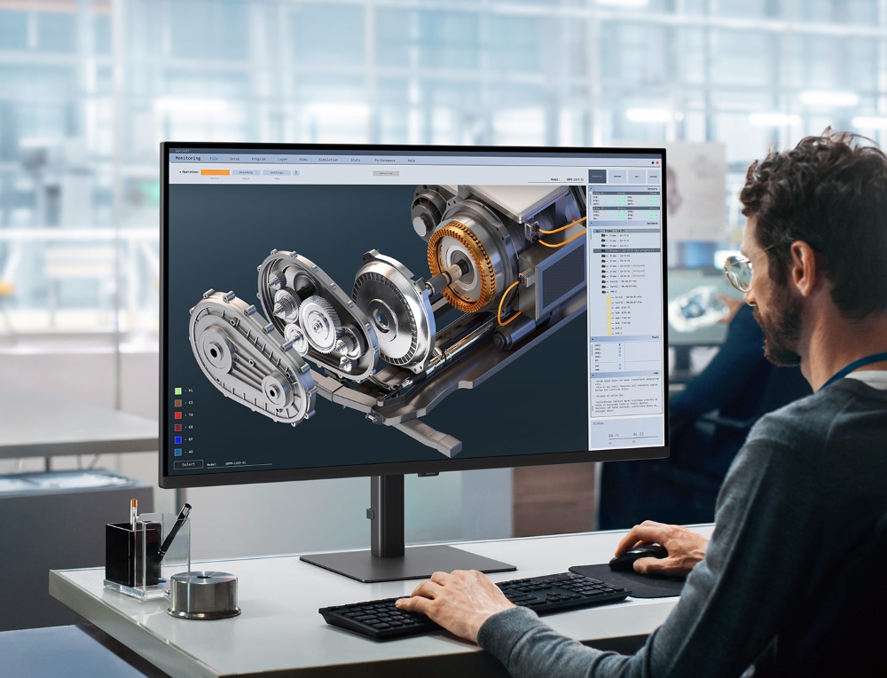 A man working on a computer