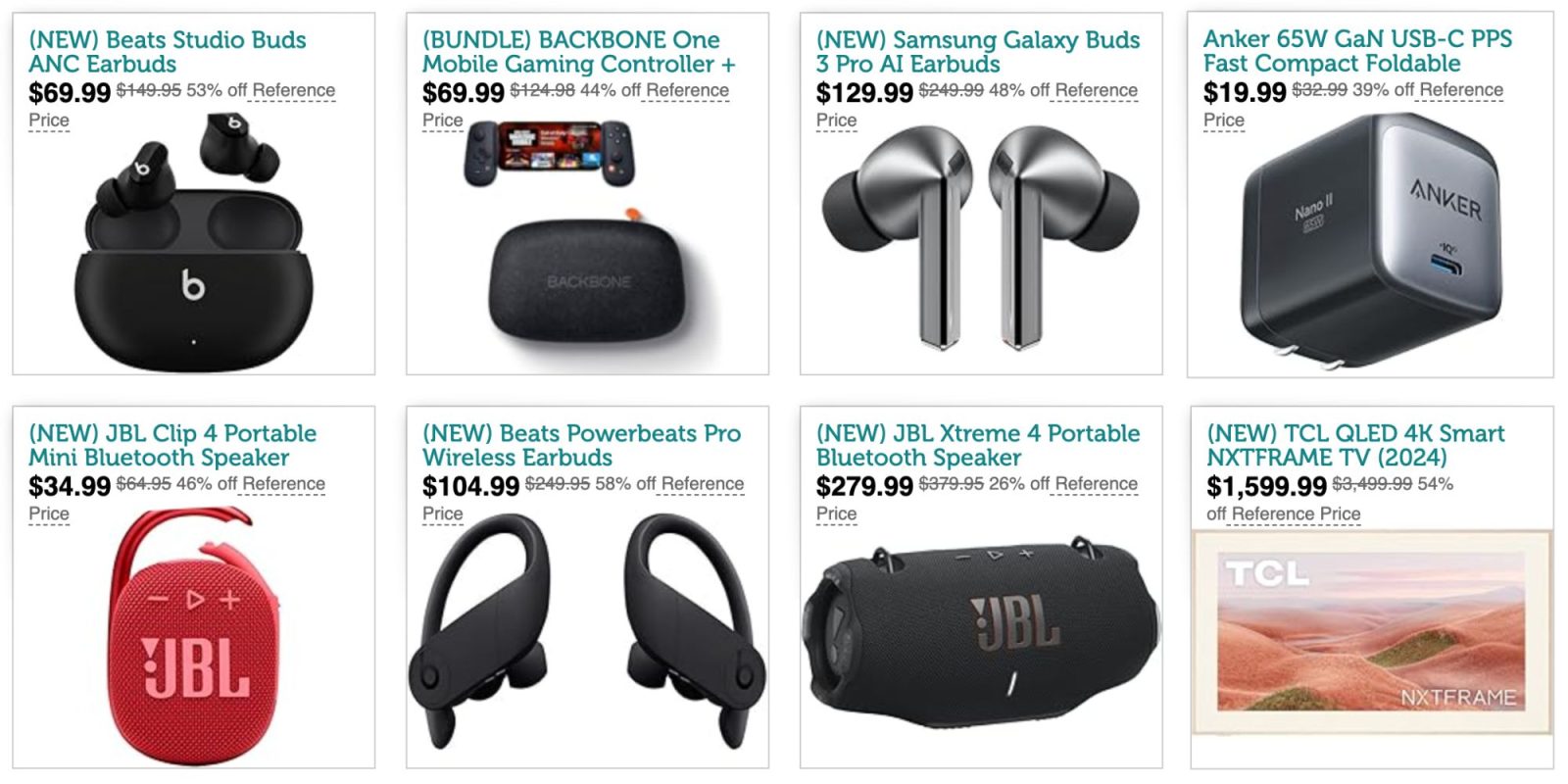 Image showing a bunch of listings from Woot's Best of Tech sale.