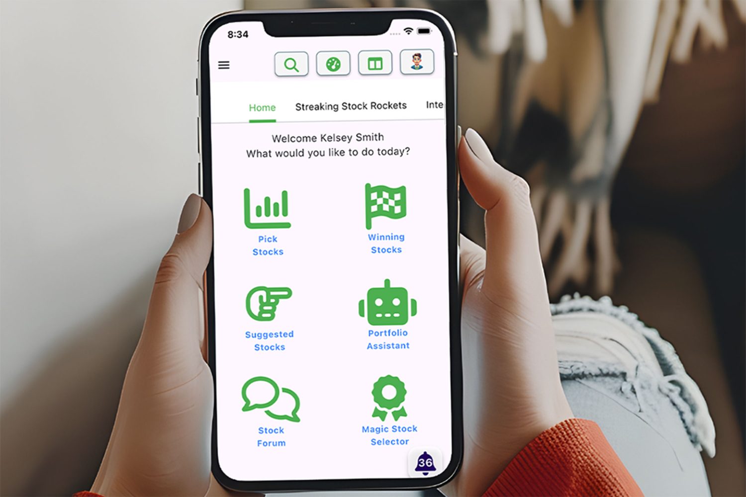 A person holding a phone