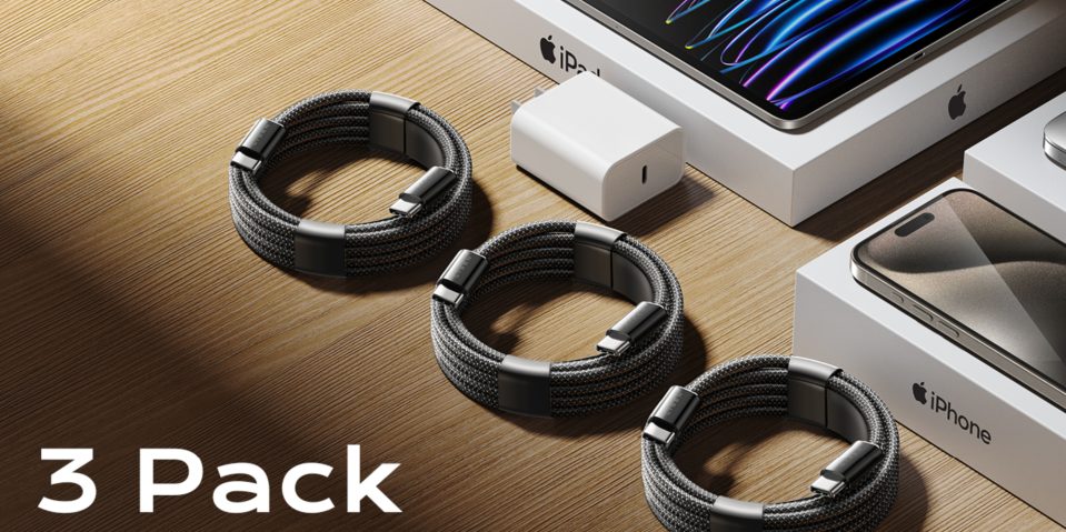 A group of black and grey bracelets