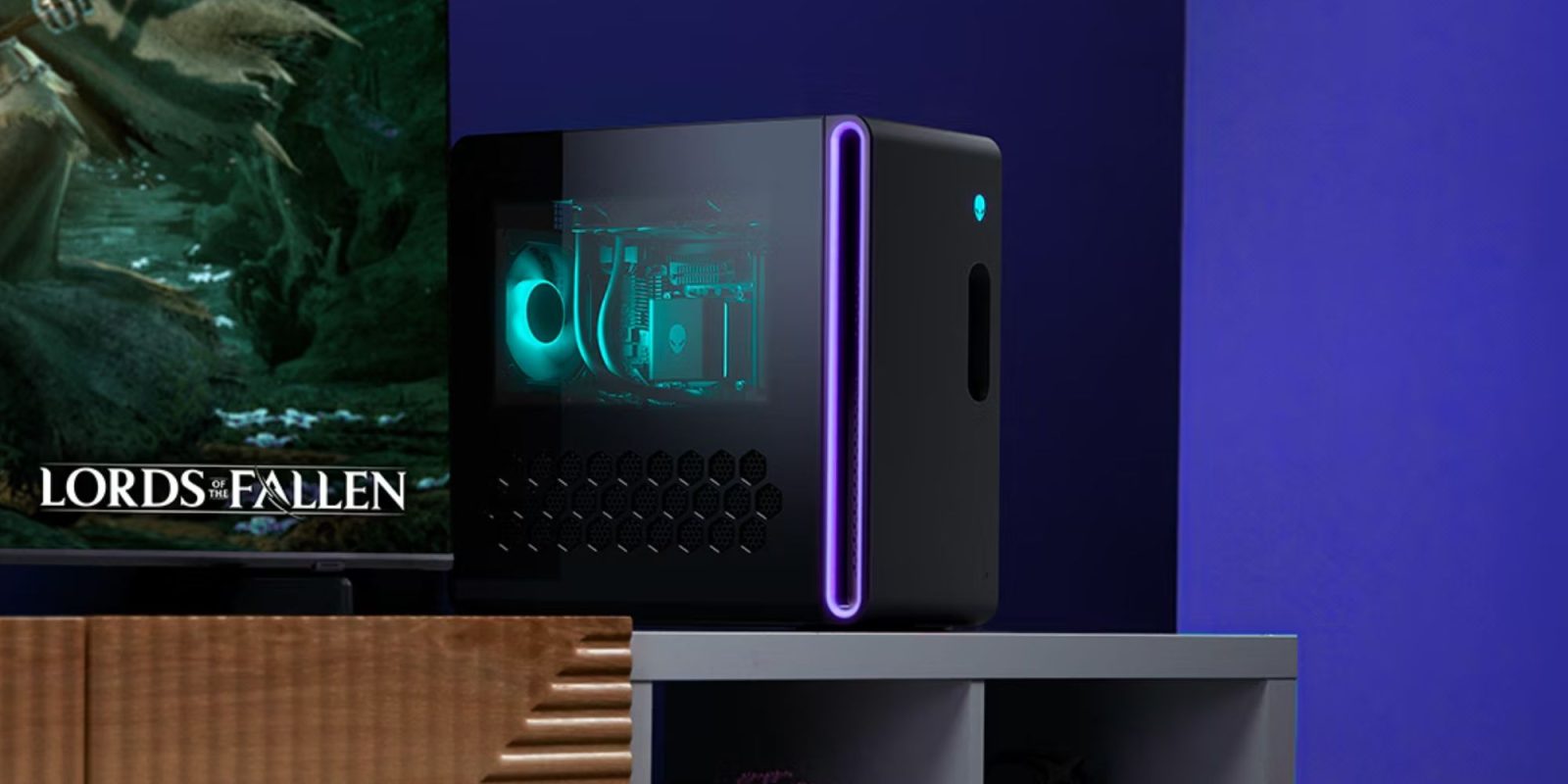 Image showing Alienware's Aurora R16 gaming desktop on a table.