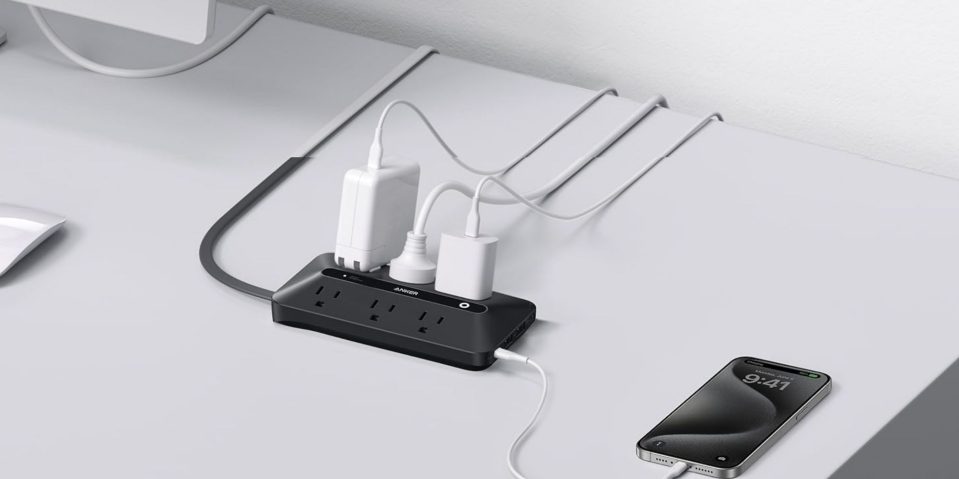 Image showing a render of Anker's 10-in-1 power strip.
