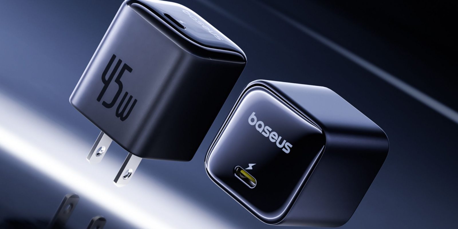 Image showing a render of Baseus 45W USB-C charger.