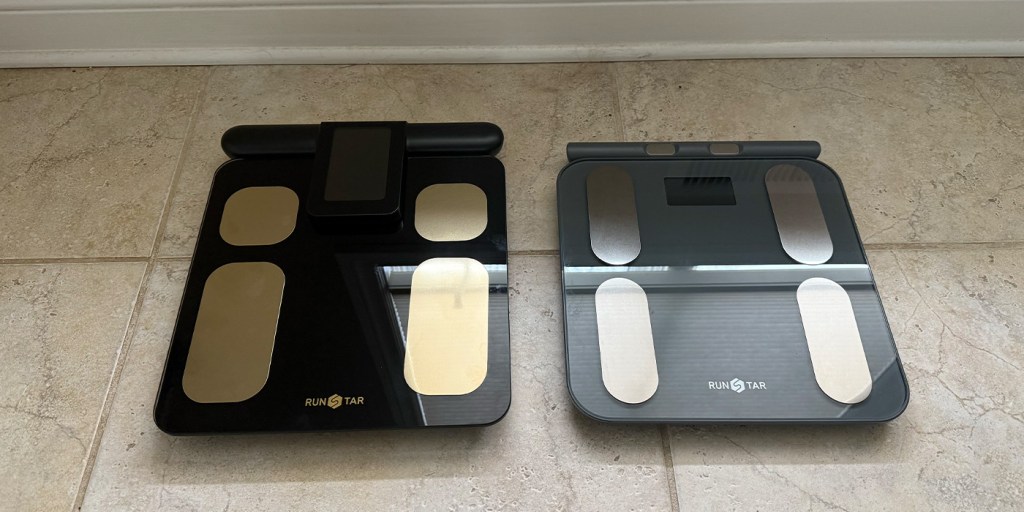 A two black electronic scales