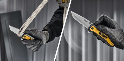 A person holding a knife