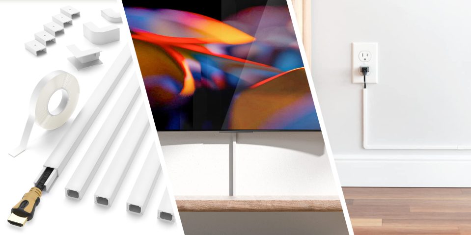 A collage of a tv