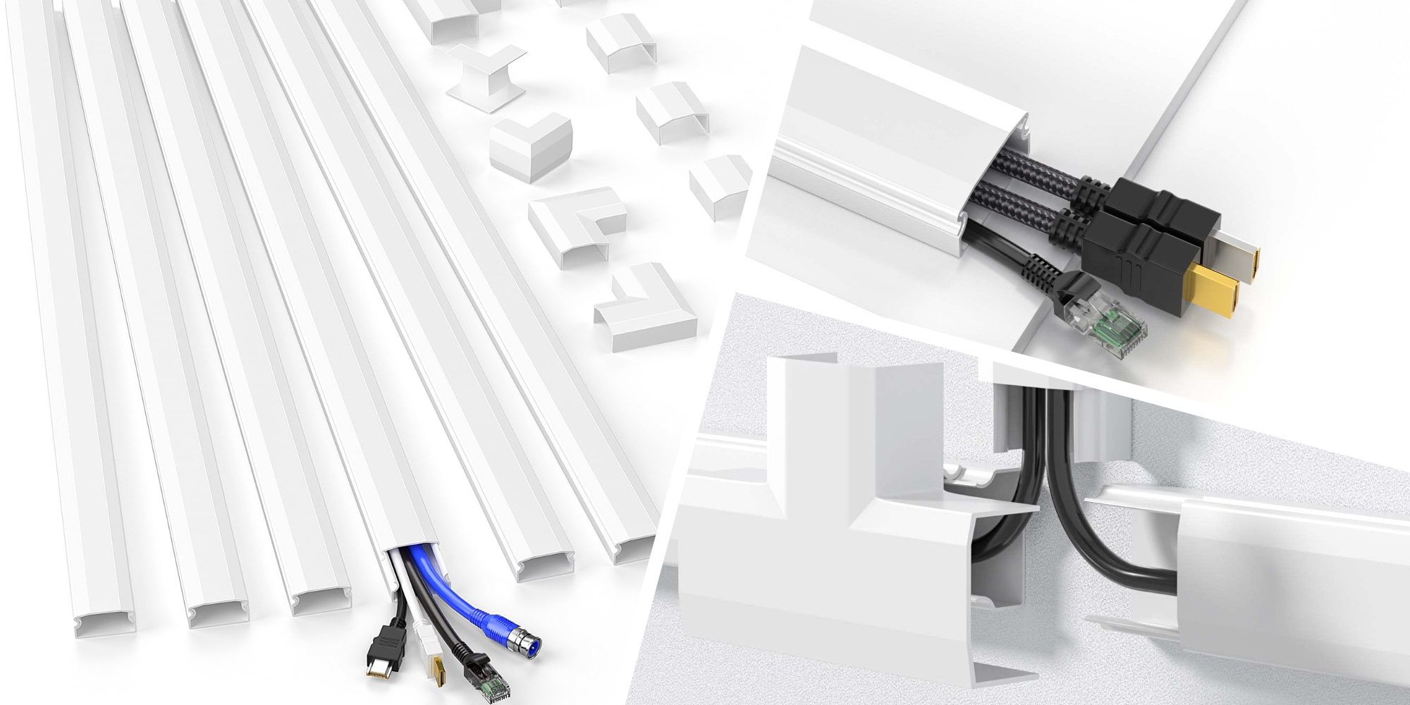 A close-up of several wires