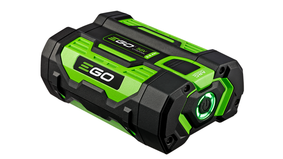 A green and black battery