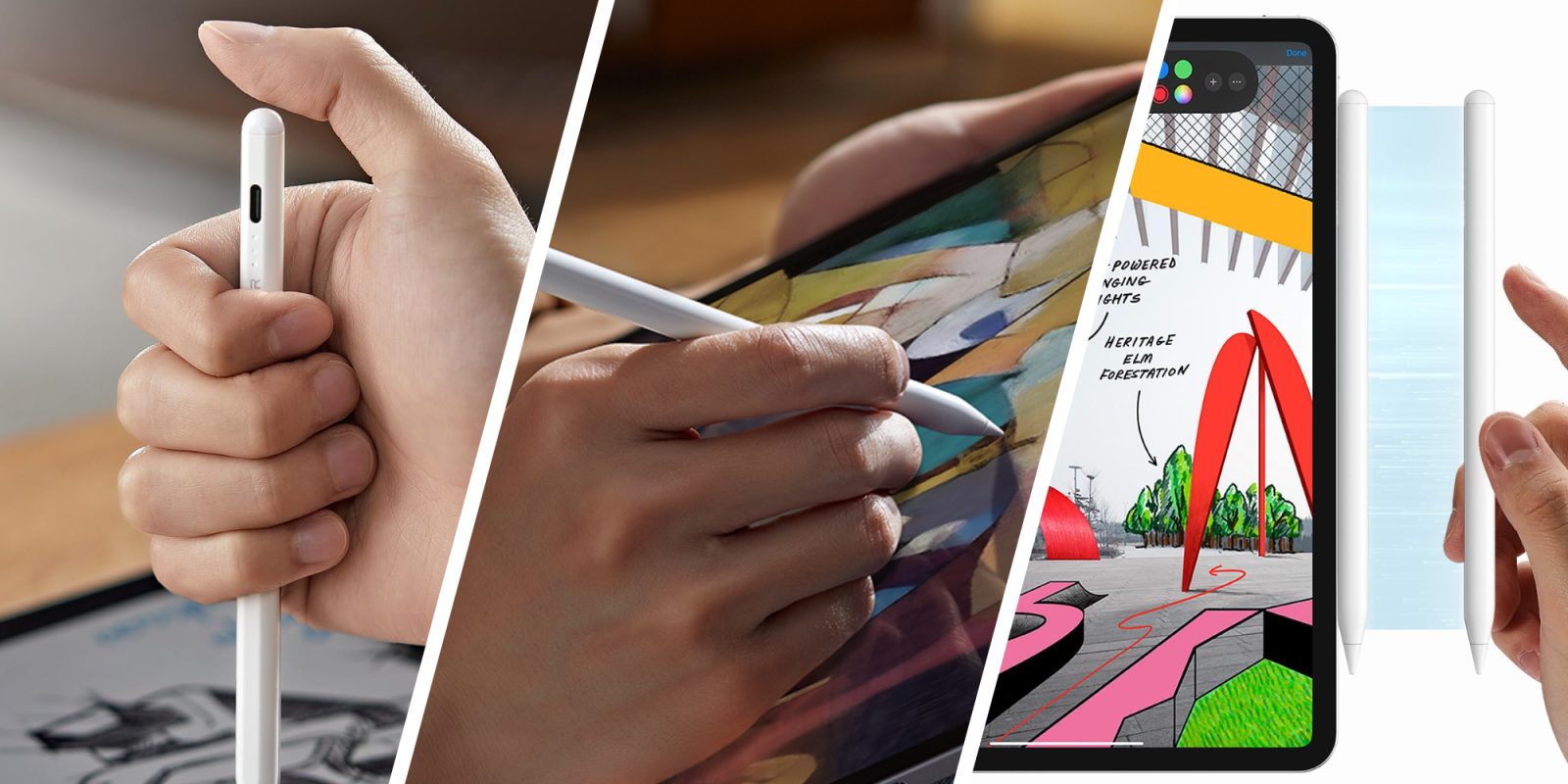 A close up of a person's hand drawing on a tablet