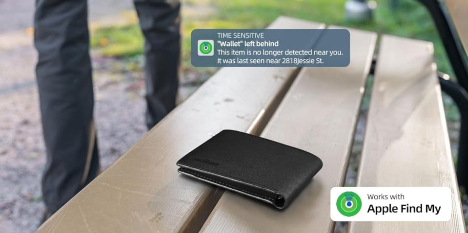 A wallet on a bench