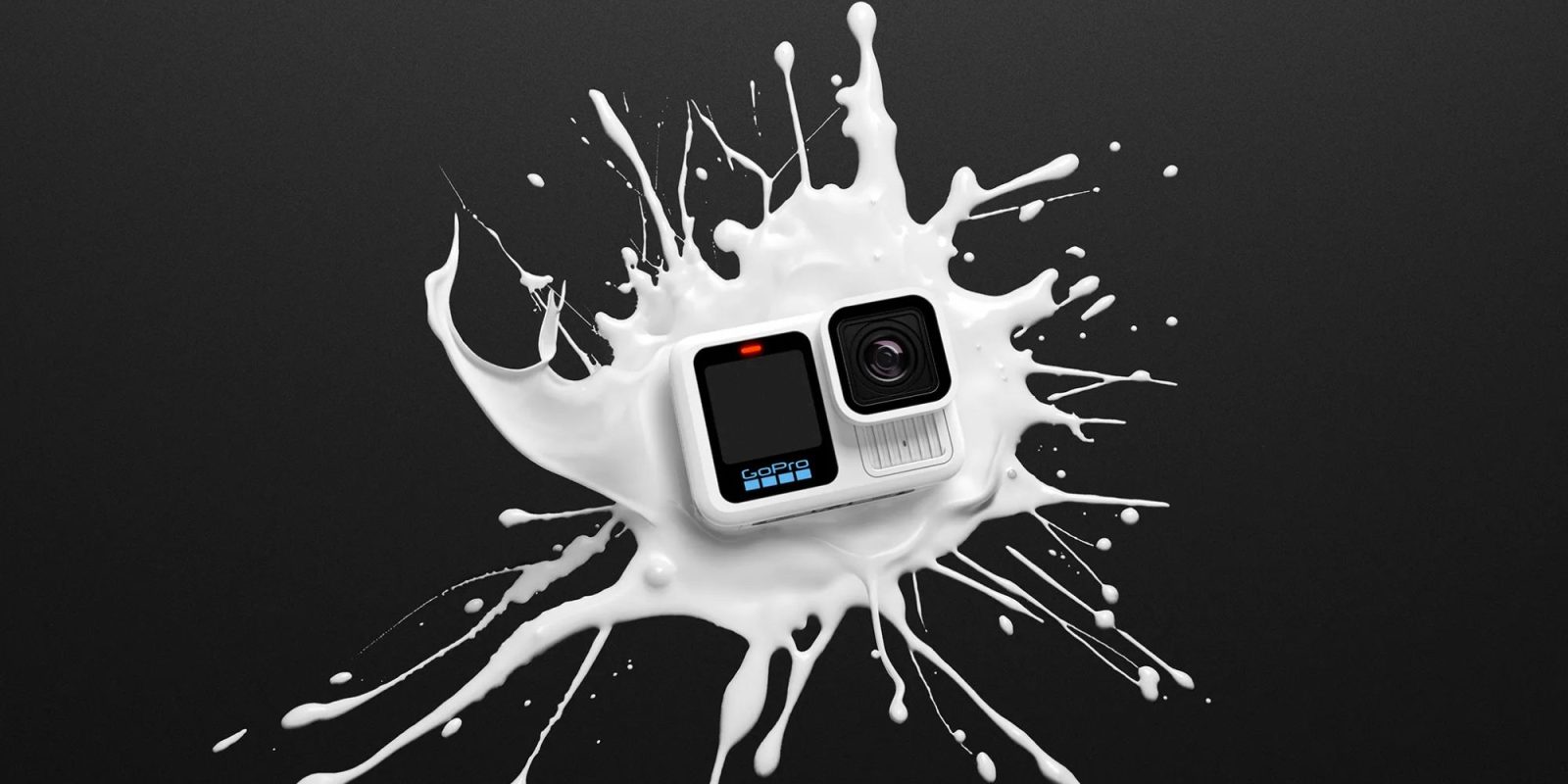 Image showing a render of GoPro's Polar White HERO13 Black action camera.