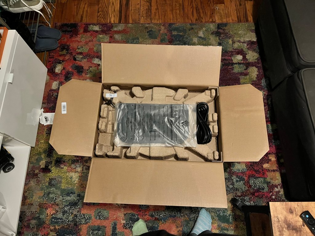 A box with a cable in it