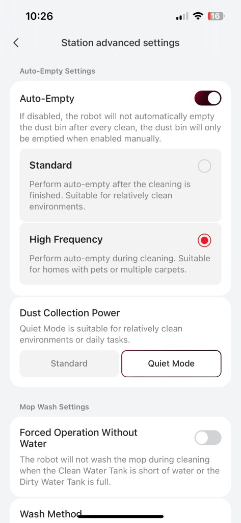 Yeedi S14 Plus station controls