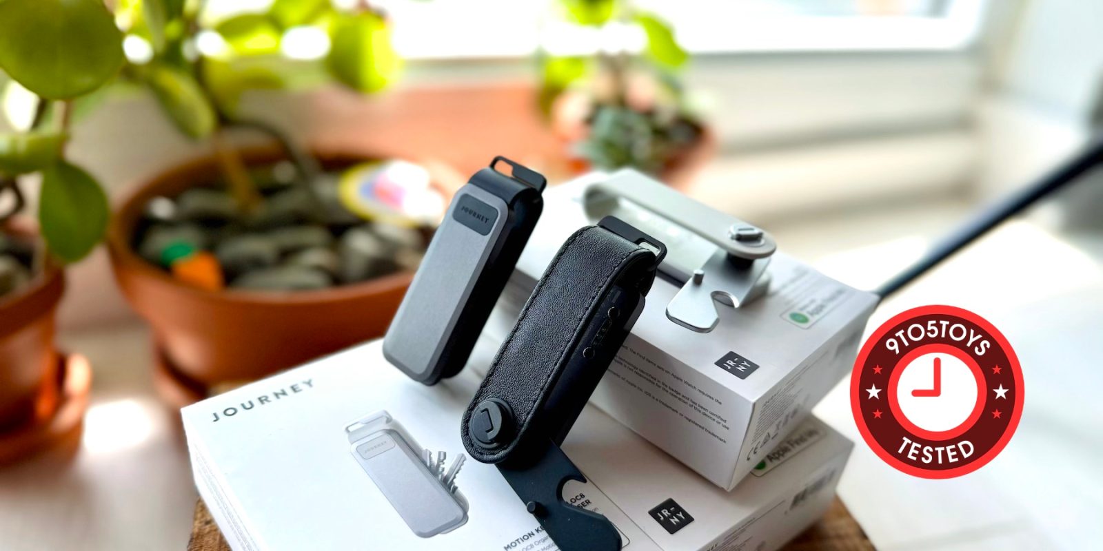 A group of black objects on a box