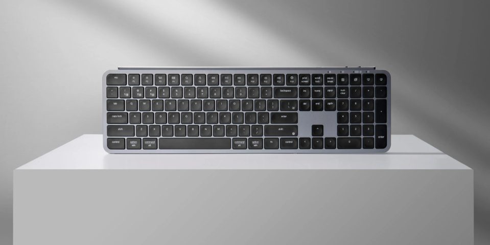 A keyboard on a table