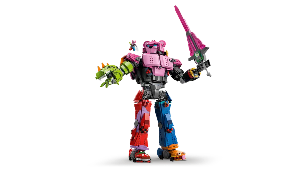 A toy robot with a sword