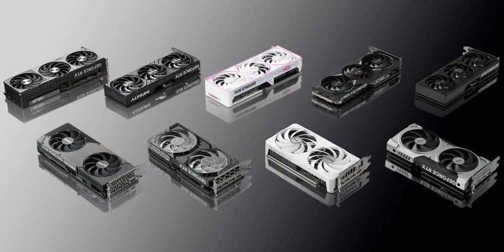 A group of rectangular electronic devices