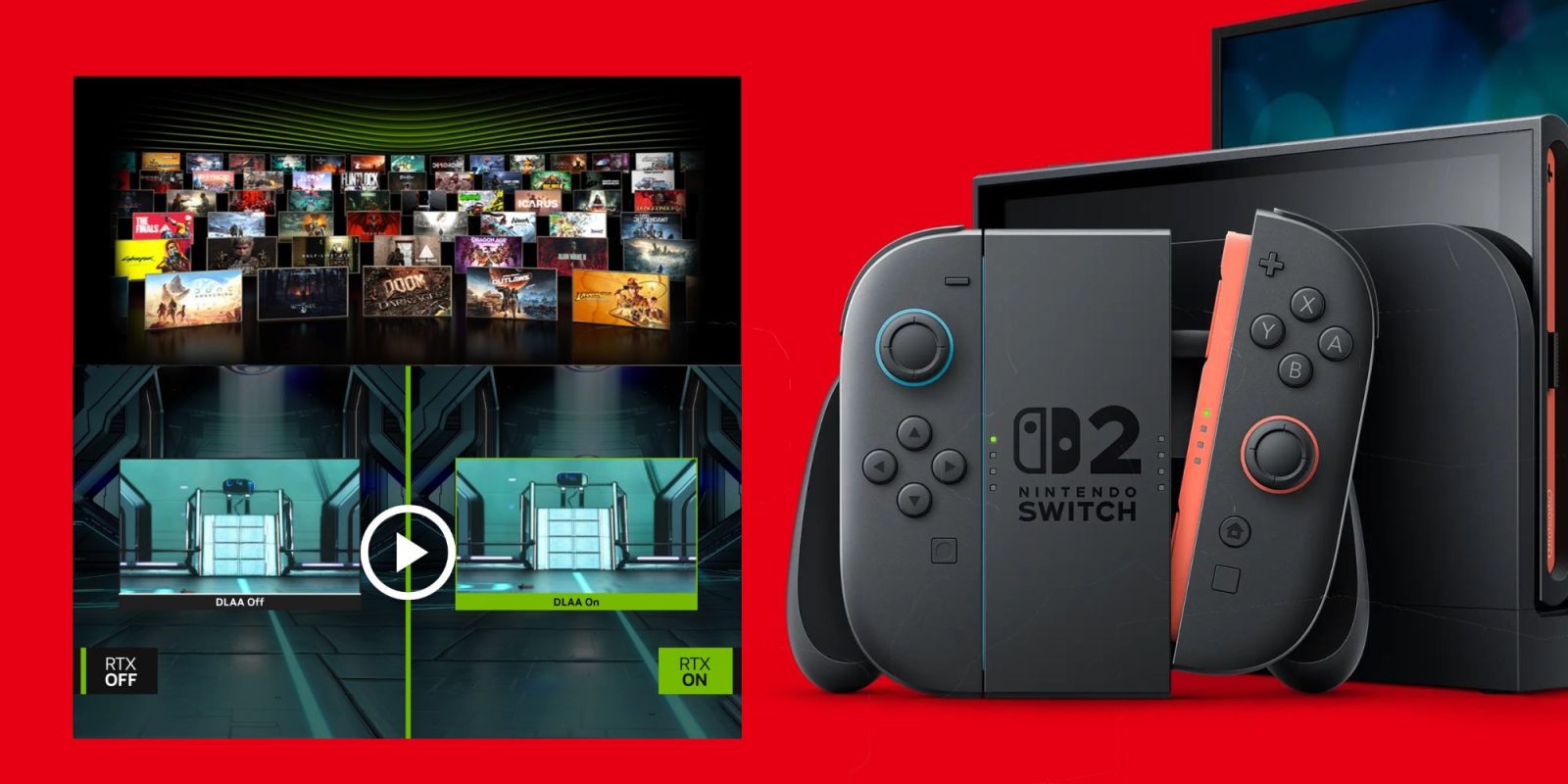 Image showing NVIDIA ray tracing and DLSS features for Switch 2 console.