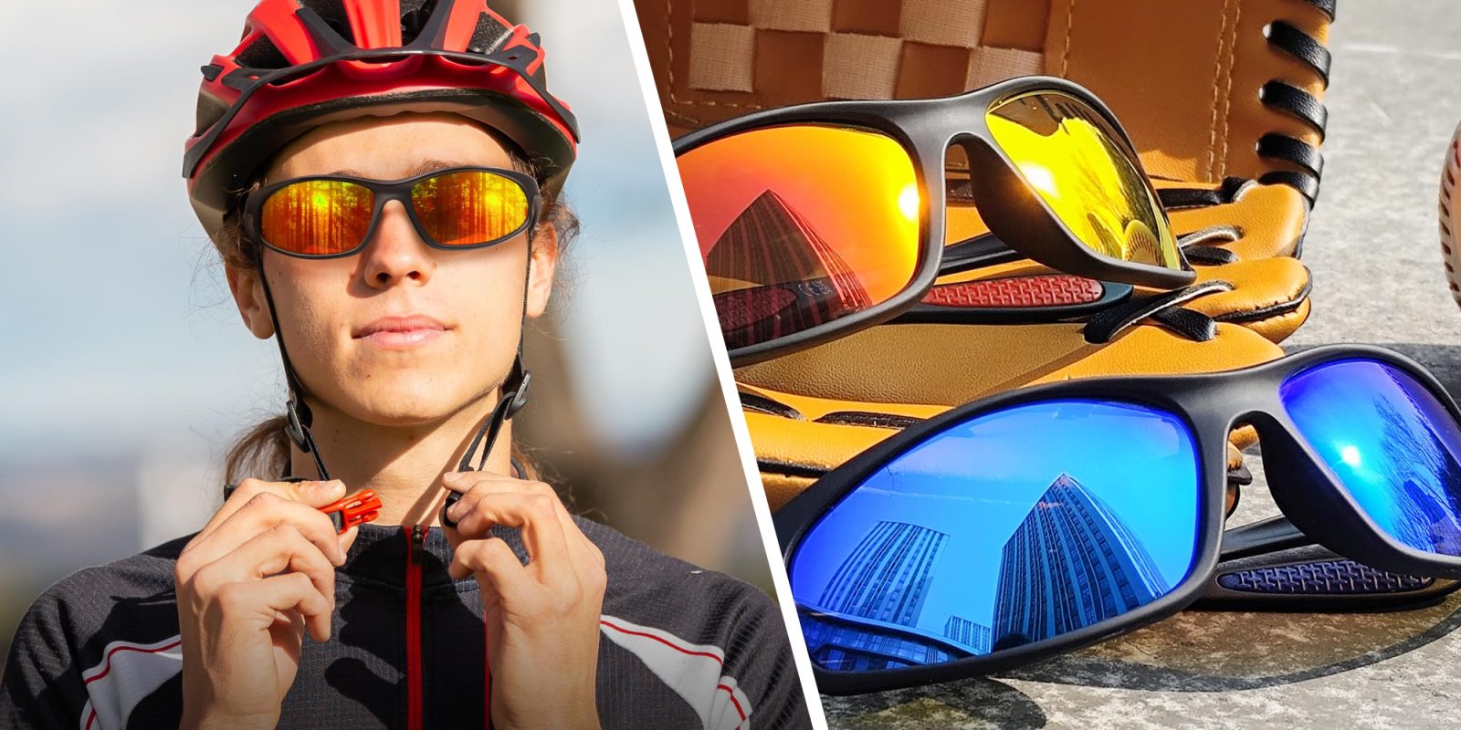 A collage of a man wearing sunglasses