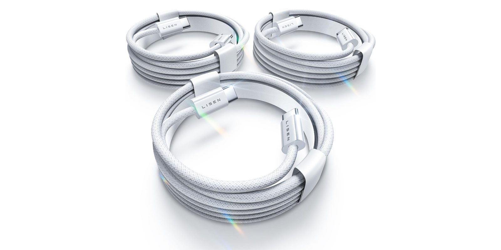 A group of white cables