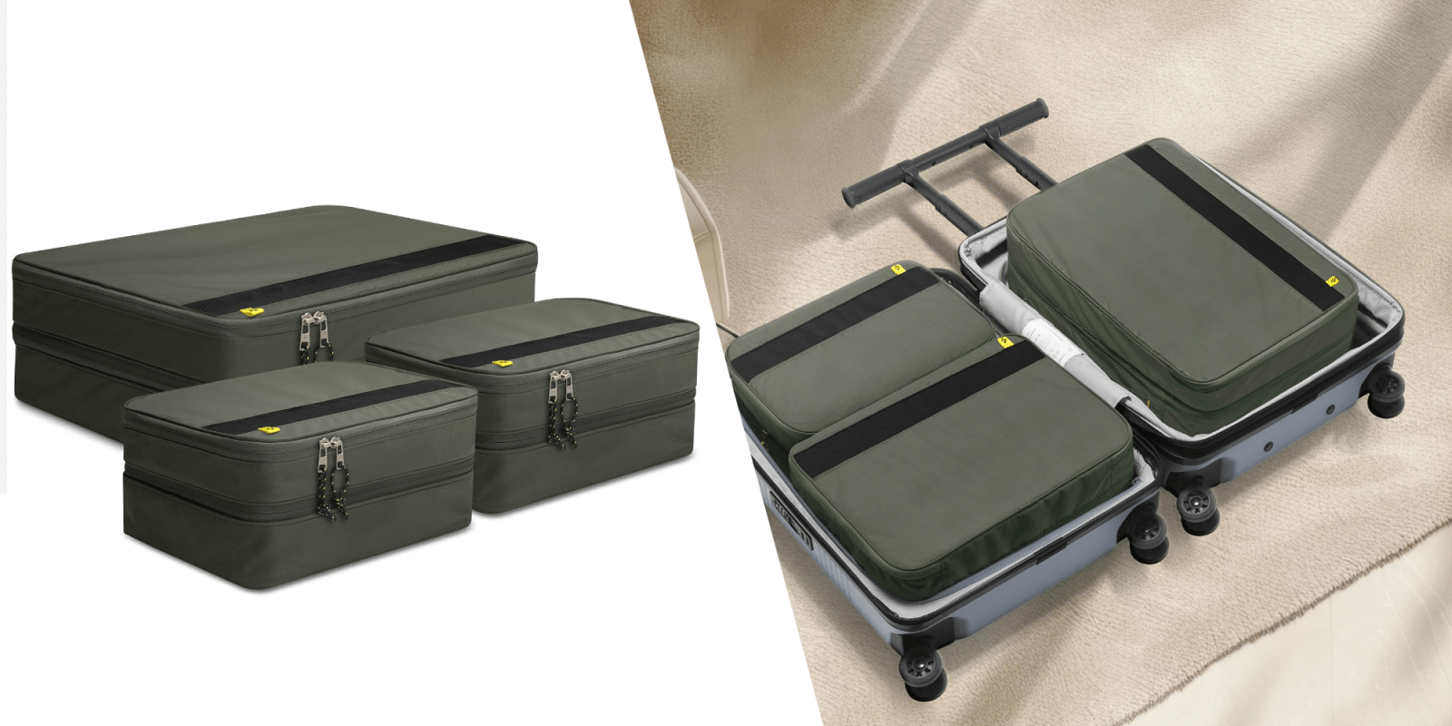 A collage of luggage