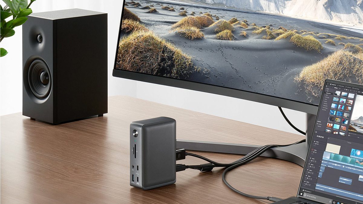 A computer monitor with a power bank