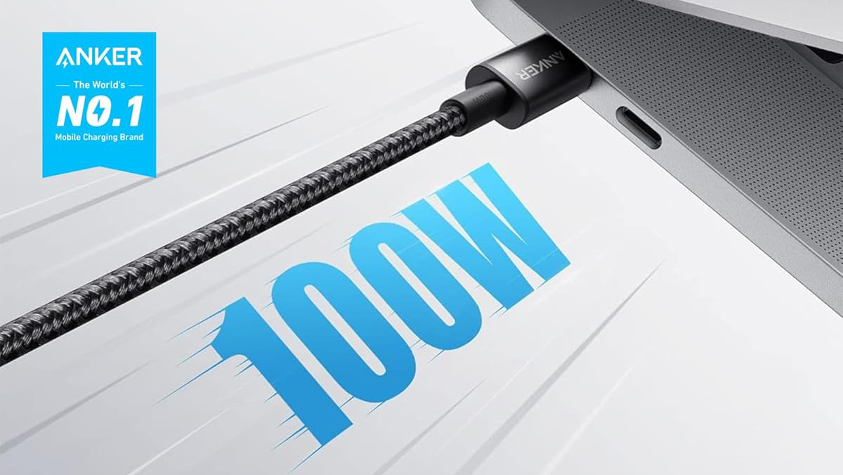 A close up of a cable